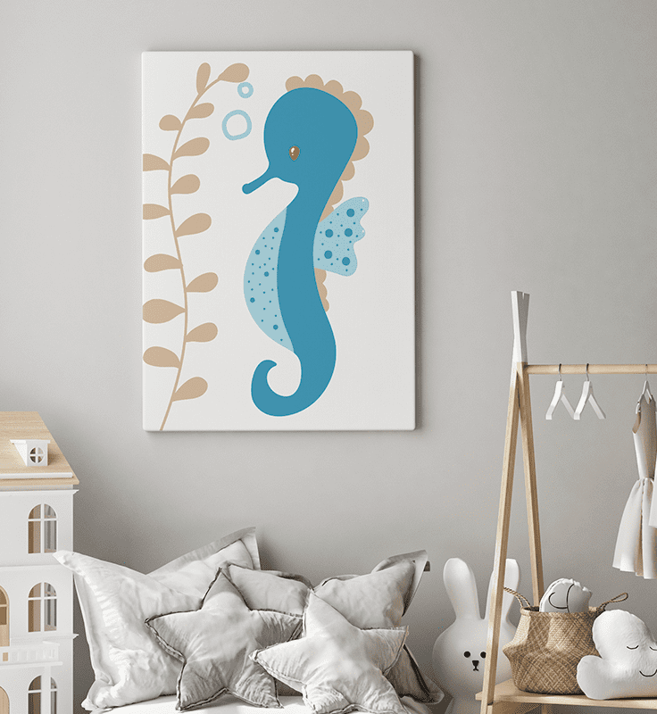 Obraz do detskej izby s morským koníkom