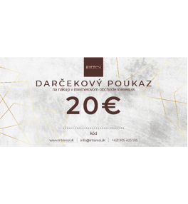 Darčekový poukaz v hodnote 20 eur na nákup na interesi.sk