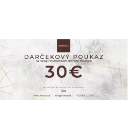 Darčekový poukaz v hodnote 30 eur na nákup na interesi.sk