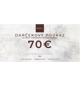 Darčekový poukaz v hodnote 70 eur na nákup na interesi.sk