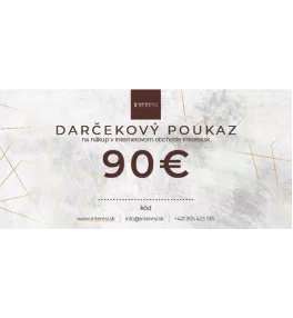 Darčekový poukaz v hodnote 90 eur na nákup na interesi.sk