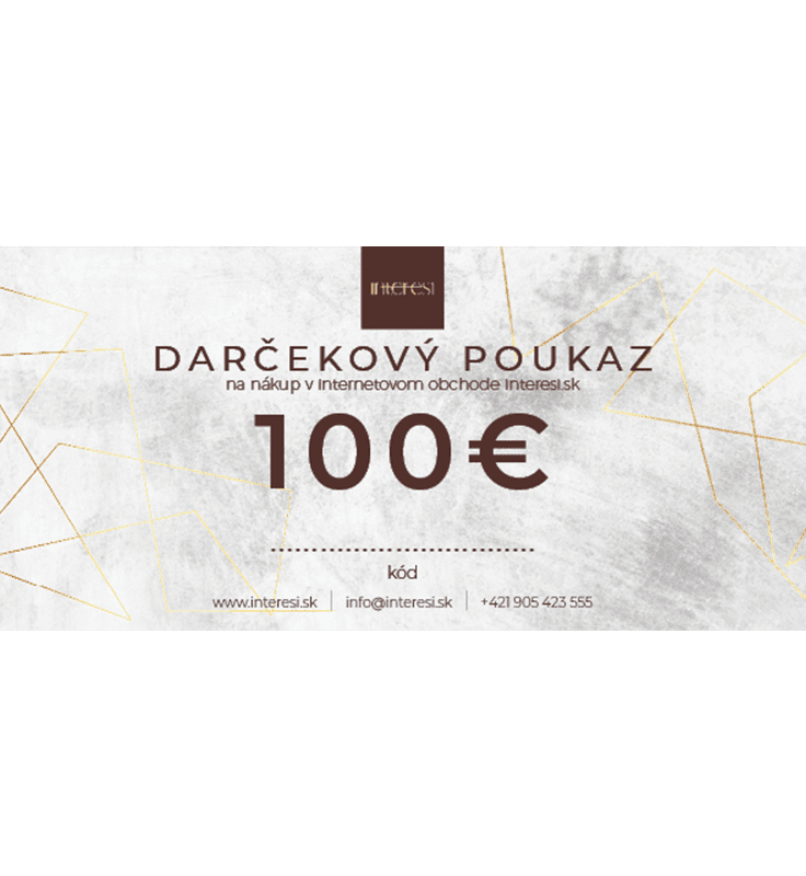 Darčekový poukaz v hodnote 100 eur na nákup na interesi.sk