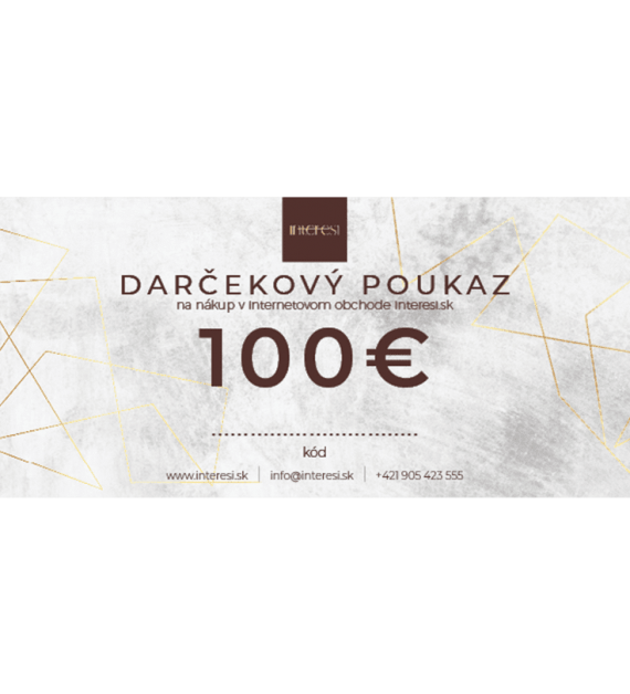 Darčekový poukaz v hodnote 100 eur na nákup na interesi.sk