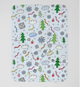 Pestrofarebná Vianočná deka pre deti