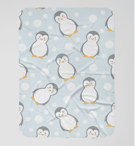 Vianočná deka pre deti s roztomilými tučniakmi