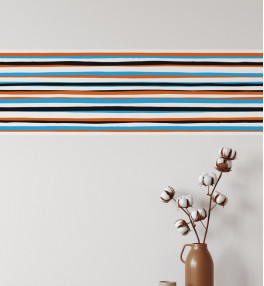 Tapetový pás s čiarami vo výrazných farbách