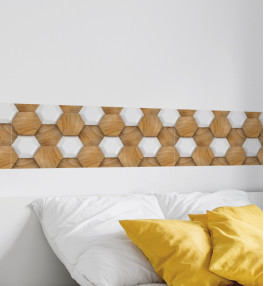 Tapetový pás drevená mozaika