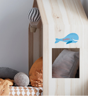Menovka do detskej izby s veľrybou