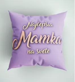 Vankúš Najlepšia mamka na svete vo fialovej farbe