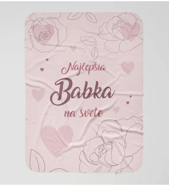 Deka ružová Najlepšia babka na svete