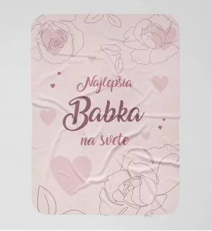 Deka ružová Najlepšia babka na svete