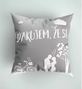 Vankúš s nápisom Ďakujem, že si