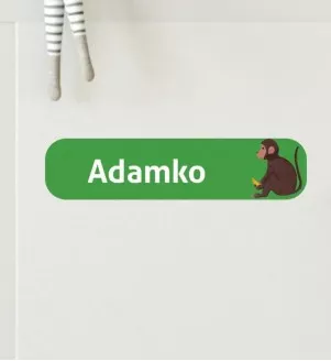 menovka do detskej izby s opicou