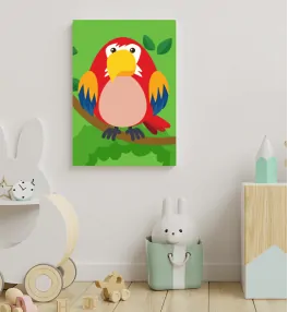 Obraz do detskej izby s papagájom
