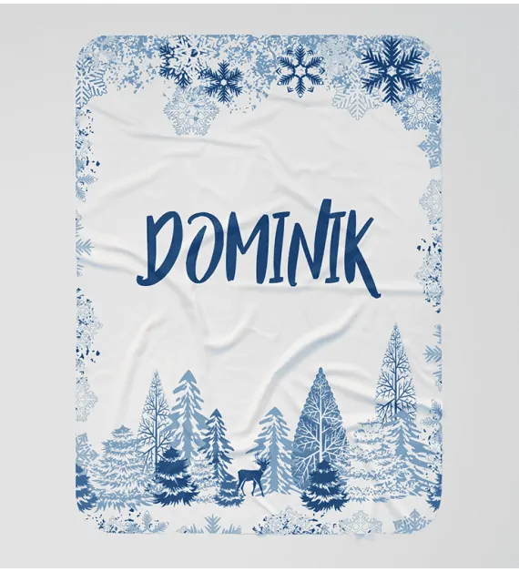 Vianočná deka s možnosťou vpísať meno blízkej osoby