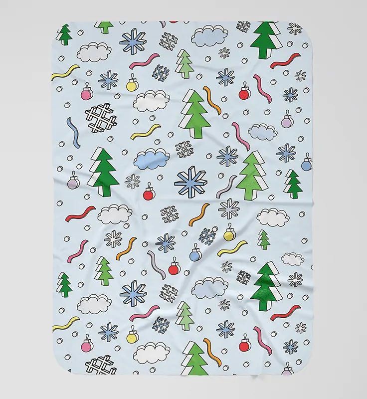 Pestrofarebná Vianočná deka pre deti